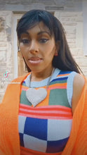 Load and play video in Gallery viewer, Callie Knit Neon Orange Belted Oversized Cardigan Fringe Sweater
