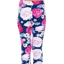 Load image into Gallery viewer, Wholesale 2 Pack: Callie Navy Rose: Pink Blooming Garden 3D Illusion Graphic Leggings
