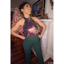 Load image into Gallery viewer, Callie Flow: Iridescent Sequin Halter Top Jumpsuit, Jumpsuits and Rompers, CallieLives 
