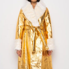 Load image into Gallery viewer, Wholesale Callie Gold Show: Oversized Fur-Lined Belted Trench 2 Pack

