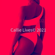 Carica l&#39;immagine nel visualizzatore di Gallery, Xena Red Ruby Bling Gold Chain One Shoulder Bikini
