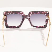 Load image into Gallery viewer, Callie Tortoise Squared: Gray Gold Arm Sunglasses
