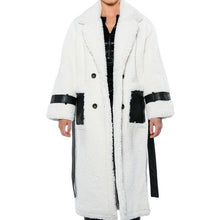 Cargar imagen en el visor de la galería, Wholesale Callie Faux Snow Sherpa: Cozy Teddy Trench Coat Vegan Leather Trim 2 PK L XL

