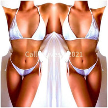 Load image into Gallery viewer, Wholesale Stasia Shimmery Snake: Color Block Metallic Bikini 2 Pack
