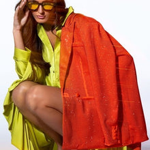 Cargar imagen en el visor de la galería, Wholesale Callie Pop of Orange: Rhinestone Blazer Suit Jacket 2 Pack L XL
