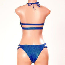 Cargar imagen en el visor de la galería, Stasia Royalty: Blue Holographic Bikini Swimsuit
