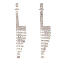 Lade das Bild in den Galerie-Viewer, Wholesale Callie Bling Gold or Silver Tone Letter L Crystal Rhinestone Earrings 3 pack
