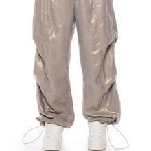 Lade das Bild in den Galerie-Viewer, Fly Glimmer in the Sky: Gray Shimmery sheer  Parachute Pant 1X
