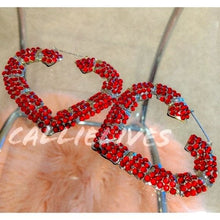 Lade das Bild in den Galerie-Viewer, Callie Red: Bamboo Hearts: Bling 90s Style Earring
