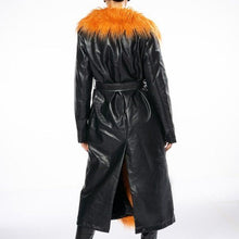 Cargar imagen en el visor de la galería, Wholesale Xena Screaming Mongolian Pleather Trench Coat With Faux Fur 2 Pack M L
