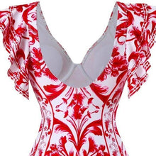 Load image into Gallery viewer, Peppermint Le Fleur Ruffle Cap Sleeve with Underwire
