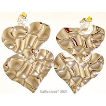 Ladda upp bild till gallerivisning, Callie Big Love Silver Metal Hammered Heart Earrings

