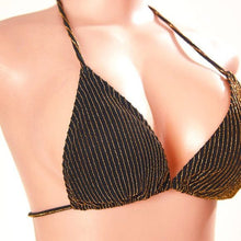 Load image into Gallery viewer, Miz Gold Line: Lurex Tonga Style Bikini
