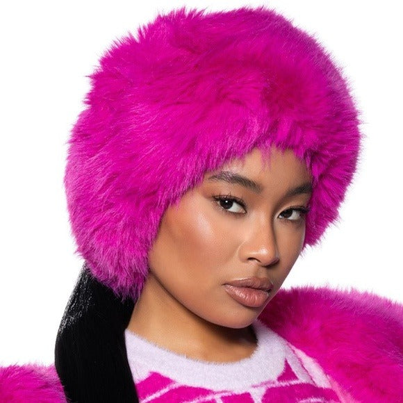 Wholesale Stasia Land: Hot Pink Faux Fur Head & Ear Warmer 2 Pack