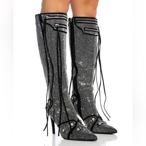 Callie Lives Xena Black AZALEA WANG Maeve Stiletto Boot