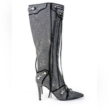 Charger l&#39;image dans la galerie, Callie Lives Xena Black AZALEA WANG Maeve Stiletto Boot
