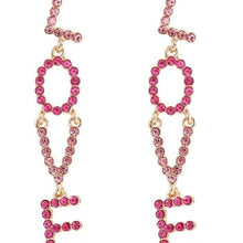 Cargar imagen en el visor de la galería, Wholesale Callie LOVE Stacked &amp; Dangling Jeweled Rhinestone Earrings
