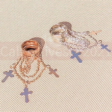 Cargar imagen en el visor de la galería, Wholesale Callie Christian: Triple Chain Layer Charm Rings 2
