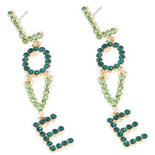 Lade das Bild in den Galerie-Viewer, Wholesale Callie LOVE Stacked &amp; Dangling Jeweled Rhinestone Earrings
