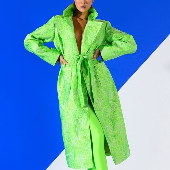 Wholesale Callie Culture Clash: Neon Tapestry Classic Brocade Trench Coat 2 Pack L XL