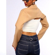 Lade das Bild in den Galerie-Viewer, Callie Lives Miz Yuki Crop Bolero Working Tan Shacket Jacket
