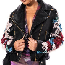 Load image into Gallery viewer, Wholesale Callie I Can Buy My Own Flowers: Vegan Leather Moto Jacket 2 Pack L XL
