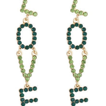 Cargar imagen en el visor de la galería, Wholesale Callie LOVE Stacked &amp; Dangling Jeweled Rhinestone Earrings
