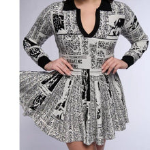 Load image into Gallery viewer, Callie Lives Elaine AKIRA Read It And Weep Knitted Mini Dress Small
