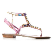 Load image into Gallery viewer, Callie Lives AZALEA WANG Suvi Pink Embellished Sandal 8
