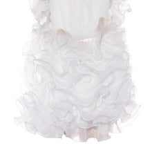 Cargar imagen en el visor de la galería, Stasia&#39;s Fool for Tulle: All White 3D Floral Mini Garden Party Dress L
