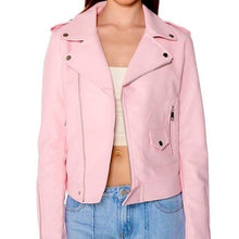 Lade das Bild in den Galerie-Viewer, romantic or whatever babie pink moto jacket Plus Size  2x 3x Medium
