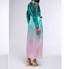 Charger l&#39;image dans la galerie, Callie Mermaid Ombre Emerald Green to Lilac Purple Duster Robe Large
