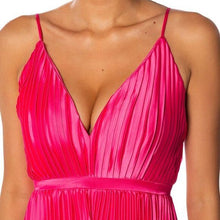 Charger l&#39;image dans la galerie, Callie Sweet Pink: Pleated Satin Jumpsuit Medium
