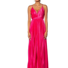 Charger l&#39;image dans la galerie, Callie Sweet Pink: Pleated Satin Jumpsuit Medium
