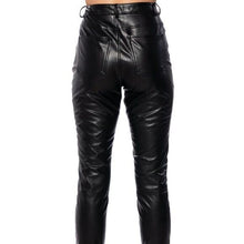 Lade das Bild in den Galerie-Viewer, Callie Lives Xena Slick Like Butter Vegan Leather High-waisted Black Pants Small
