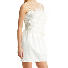 Load image into Gallery viewer, Callie Flowered &amp; Feathered: Mini Cami Hip Enhancing Cocktail Dress L
