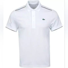 Load image into Gallery viewer, Callie Lives Mens Lacoste Sport Tennis White Polo w/ Black Contrast Piping 4XL
