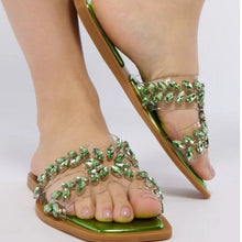 Load image into Gallery viewer, Callie Lives Emerald AZALEA WANG Falken Green Sandal 8
