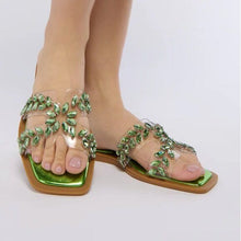 Load image into Gallery viewer, Callie Lives Emerald AZALEA WANG Falken Green Sandal 8
