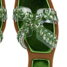 Load image into Gallery viewer, Callie Lives Emerald AZALEA WANG Falken Green Sandal 8
