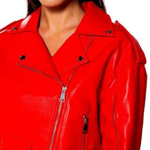 Cargar imagen en el visor de la galería, Xena Vamp: Akira Red Cape Moto Jacket Plus Size 3X
