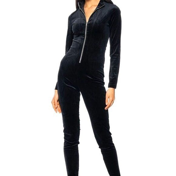 Callie Lives Xena Black Velvet: Smooth as Night Jumpsuit S