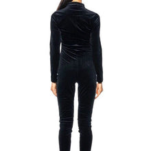 Lade das Bild in den Galerie-Viewer, Callie Lives Xena Black Velvet: Smooth as Night Jumpsuit S
