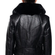Load image into Gallery viewer, Wholesale Xena Takes Flight Vegan Leather Jacket with Luxe Faux Fur Collar 2PK S M
