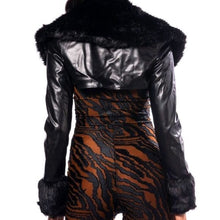 Load image into Gallery viewer, Wholesale Xena Vegan: Faux Leather &amp; Fur Collar Cropped Bolero 2 Pack: L &amp; XL
