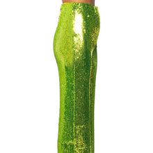 Ladda upp bild till gallerivisning, Callie Sparkling Lime Sequin Green Palazzo Pants Plus Size 2X
