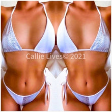 Load image into Gallery viewer, Wholesale Stasia Shimmery Snake: Color Block Metallic Bikini 2 Pack
