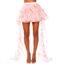 Cargar imagen en el visor de la galería, Stasia Lost In A Dream Pink Rose Floral Tulle High Low Skirt XL
