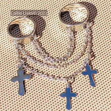 Ladda upp bild till gallerivisning, Wholesale Callie Christian: Triple Chain Layer Charm Rings 2
