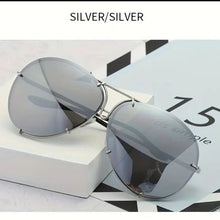 Charger l&#39;image dans la galerie, Miz Le Porsche Oversized Aviator Sunnies Ombre Clear or Solid Tinted Sunglasses
